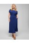  Zachte jersey klassieke ronde hals midi-bh-jurk True Blue | Soma midi-jurken voor dames