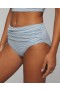 Soma Swim Seersucker High-Waist Bottoms Blue Stripe | Dames Soma Swim