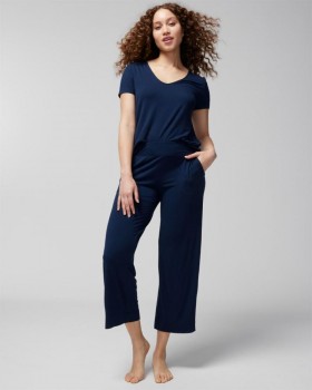  Cool Nights Cropped Pyjamabroek Nightfall Navy | Dames Soma Matching Sets & Losse Items