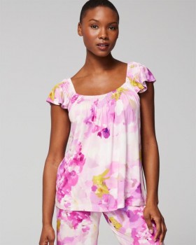  Cool Nights Smocked Ruffle Cami Lemon Squeeze Grand Ivory | Dames Soma Matching Sets & Losse Items