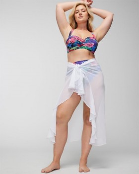 Gypset Chiffon Ruffle Pareo Wit | Dames Soma Swim