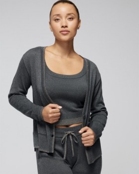 Luxe zachte cardigan Heather Quartz | Dames Soma truien en jassen