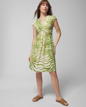  Zachte Jersey Twist Korte BH-jurk met Bloemen Batik Tijdloos | Dames Soma Korte Jurken