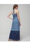  Pehmeä Jersey Halter Maxi Bra -mekko Bella Stamp Border Blue | Naisten Soma Pitkät Mekot