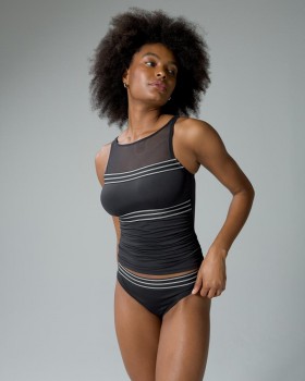  Bleu Rod Off Grid Mesh Trim Hipster Bottom musta | Naisten Soma Swim -uimapuku