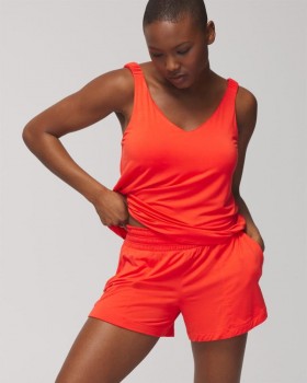  Cool Nights Solid Smocked Shortsit Island Guava | Naisten Soma Yhteensopivat Setit & Erilliset Setit