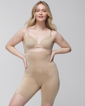 Vanishing Edge High Waist Thigh Slimmer -alushousut, vaaleanhiekkaiset | Naisten Soma-alushousut