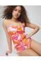  Bas de maillot de bain taille haute Bleu Rod Italic Floral Rose Multi | Femme Soma Swim