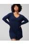  Chemise de nuit manches longues Cool Nights, bleu nuit | Chemises de nuit Soma pour femme