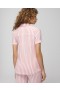  Capri imprimé Cool Nights à manches courtes et col cranté, rayures rose poudré | Ensembles et vêtements assortis Soma pour femme