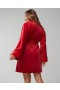  Robe courte en peluche rose vintage | Robes Soma pour femmes