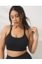  Soutien-gorge de sport sans coutures à bretelles dans le dos, noir | Soutiens-gorge Soma pour femmes