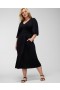  Robe mi-longue en jersey doux noir | Robes mi-longues Soma pour femme