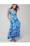  Robe longue en jersey doux à manches flottantes et smockées, motif « Painted In Paradise » G Nvy | Robes longues Soma pour femmes