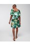  Robe courte tissée à volants style Bungalow Palms Coconut | Robes courtes Soma pour femmes