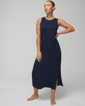  Chemise de nuit longue Cool Nights, bleu nuit | Chemises de nuit Soma pour femme