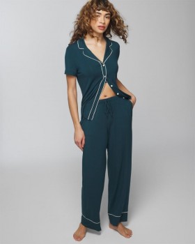 Pantalon de pyjama Cool Nights Hi Fi Flora Mini Noir | Ensembles et pièces assortis Soma pour femme