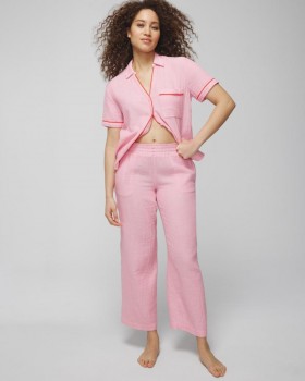 Pantalon en gaze de coton « Crossdye Make Me Blush » | Ensembles et vêtements assortis Soma pour femme