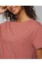  Beliebtestes Kurzarm-T-Shirt aus Baumwolle mit Tasche Clay Rose – Soma Damen