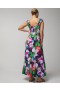  Soma Damen Lange Kleider – Maxi-BH-Kleid Aus Weichem Jersey Mit Gesmokten Flügelärmeln Painted In Paradise G Nvy