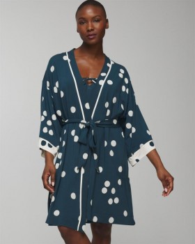  Cool Nights Kurzer Bademantel Belle Dot Dark Harbour – Soma Robes Damen