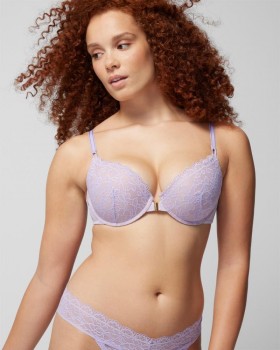  Umarmender Push-up-BH mit Frontverschluss und Spitze, Warm Sienna – Soma Bras Damen