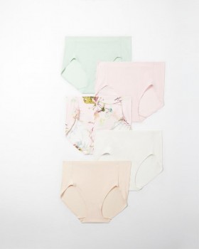  Soma Damen Enbliss Soft Stretch Modern Brief 5er-Pack Clay Rose Multipack