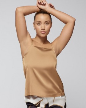  Satin-Camisole Mit Quadratischem Ausschnitt Iced Coffee – Soma Damen