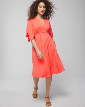  Soma Damen Kurze Kleider – Weiches Jersey-Bh-Kleid Mit Flatterärmeln Schwarz