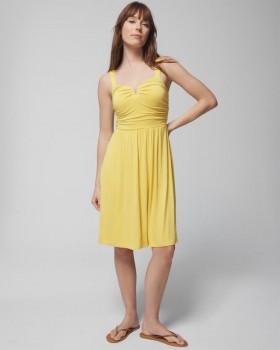  Kurzes BH-Kleid Aus Weichem Jersey Mit V-Bügeln Limelight – Soma Damen