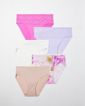  Vanishing Edge Mikrofaser und Spitze Hipster 5er-Pack Basic Multi Pack | Damen Soma Panties